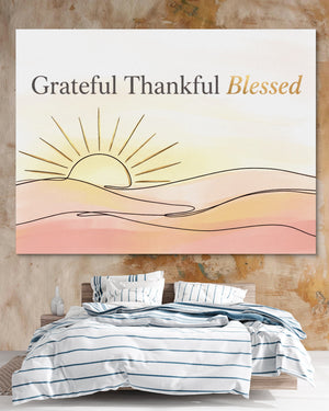 Blessed Desert Sunrise — blessed desert sunrise psd clay beige bedroom 1land flush print