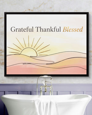 Blessed Desert Sunrise — blessed desert sunrise psd marble purple bath 1land framed black