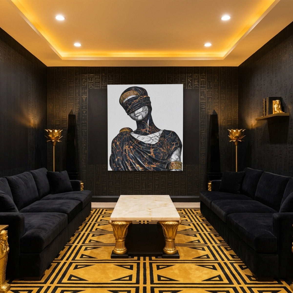 Blindfolded Goddess Gold — Blindfolded Goddess Gold Egyptian Room Port 31