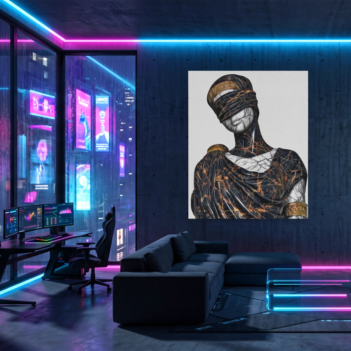 Blindfolded Goddess Gold — Blindfolded Goddess Gold Gaming Room Port 65