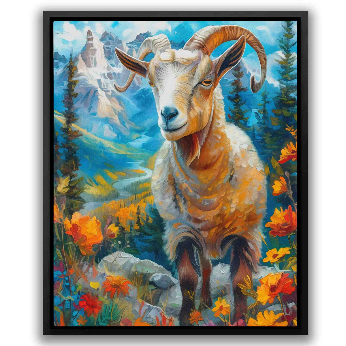 Blissful Goat - Luxury Wall Art