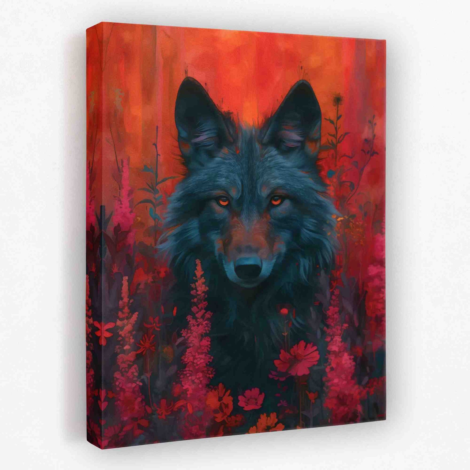 Blood Wolf - Animals Canvas Wall Art