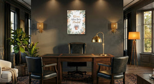 Bloom Where Planted — bloom where planted office interior with desk 1port flush print