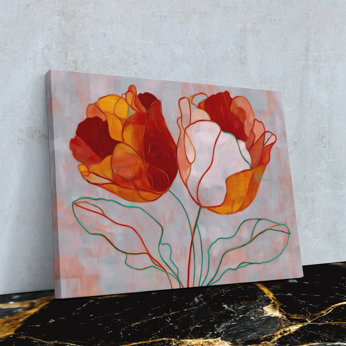 Blooming Fire Symphony - Luxury Wall Art