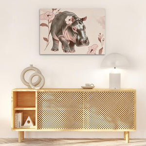 Blooming Hippo - Luxury Wall Art