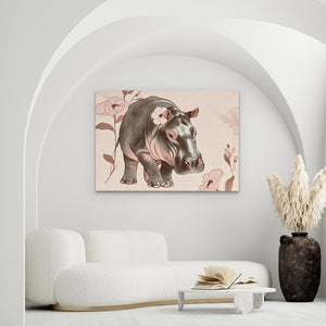 Blooming Hippo - Luxury Wall Art