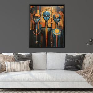 Blue Aliens - Luxury Wall Art