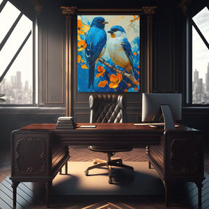 Blue Bird Paradise - Luxury Wall Art