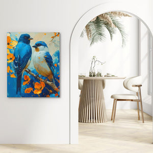 Blue Bird Paradise - Luxury Wall Art