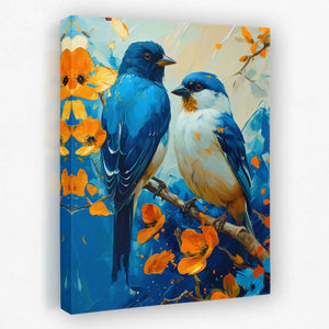 Blue Bird Paradise - Luxury Wall Art