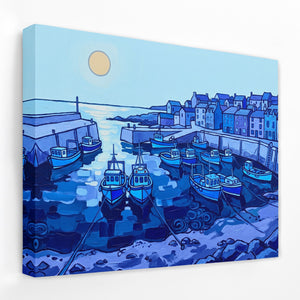 Blue Boats Harbor — Blue Boats Harbor Landscape   Side View   Mirror Wrap 102