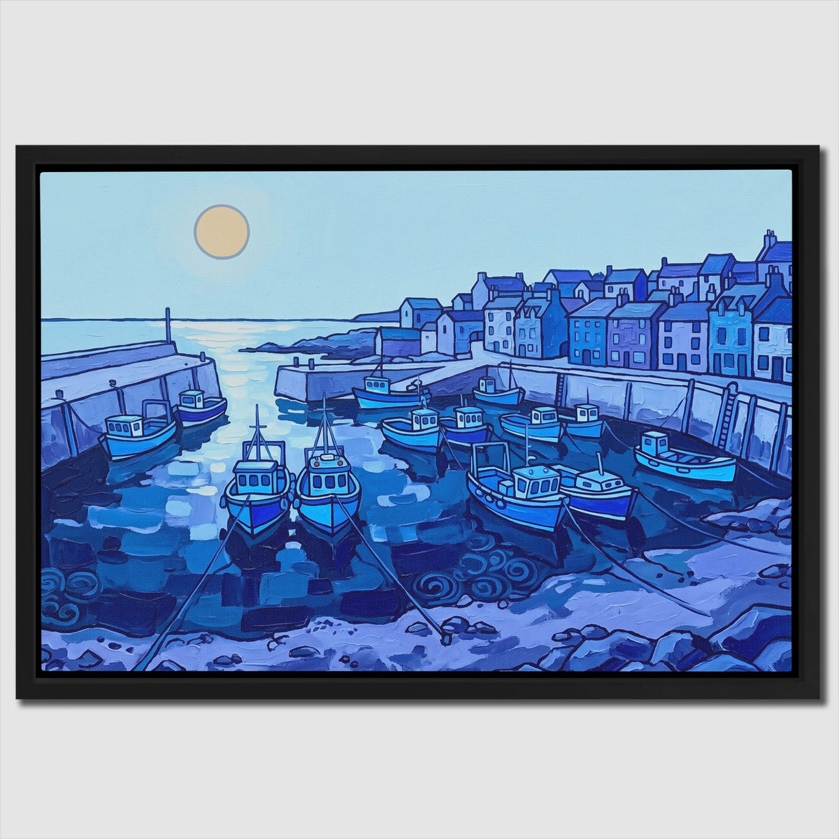 Blue Boats Harbor — Blue Boats Harbor Close Up Landscape 54