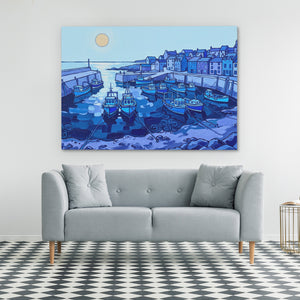Blue Boats Harbor — Blue Boats Harbor Checkered Floor 38
