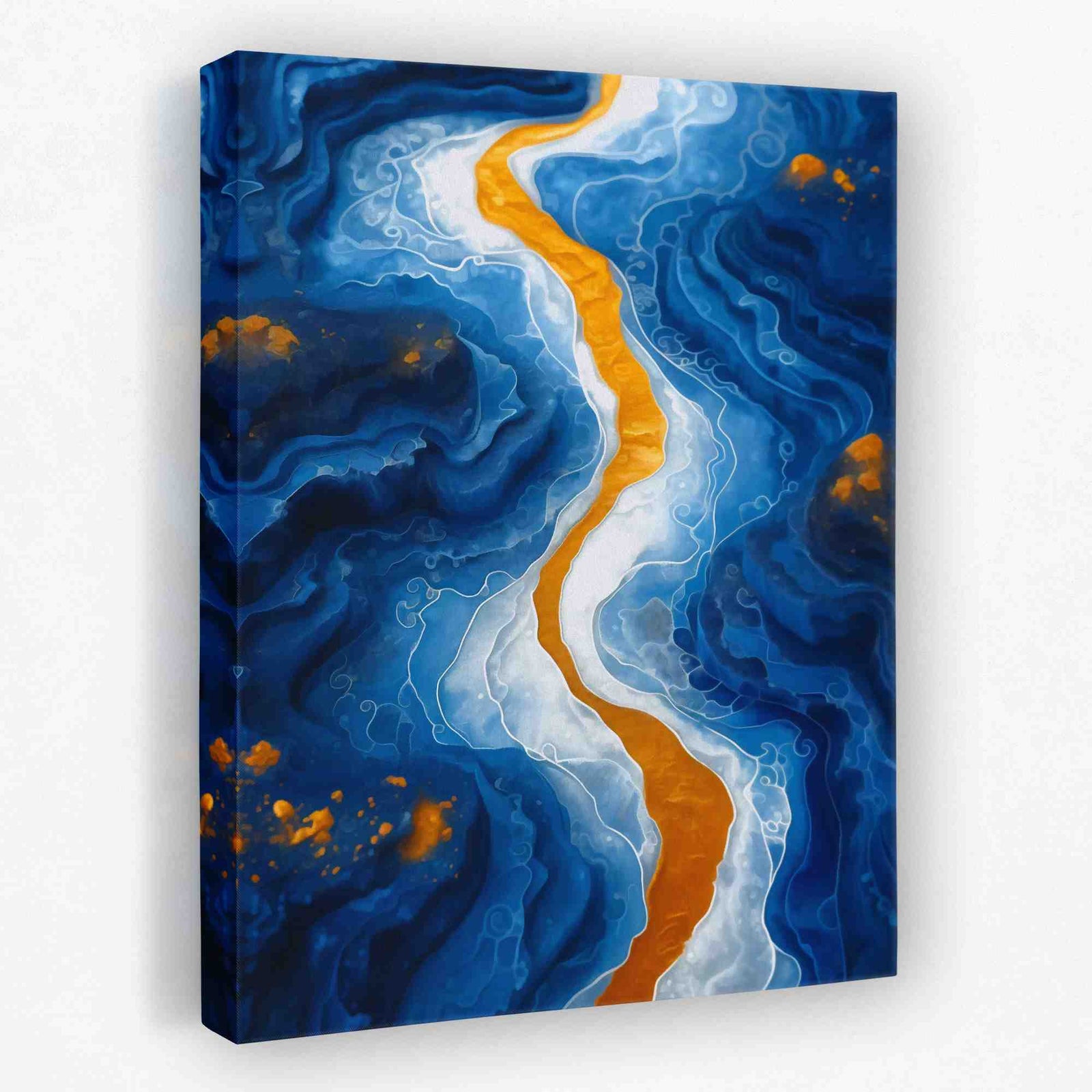 Blue Canyon - Navy Blue Canvas Wall Art