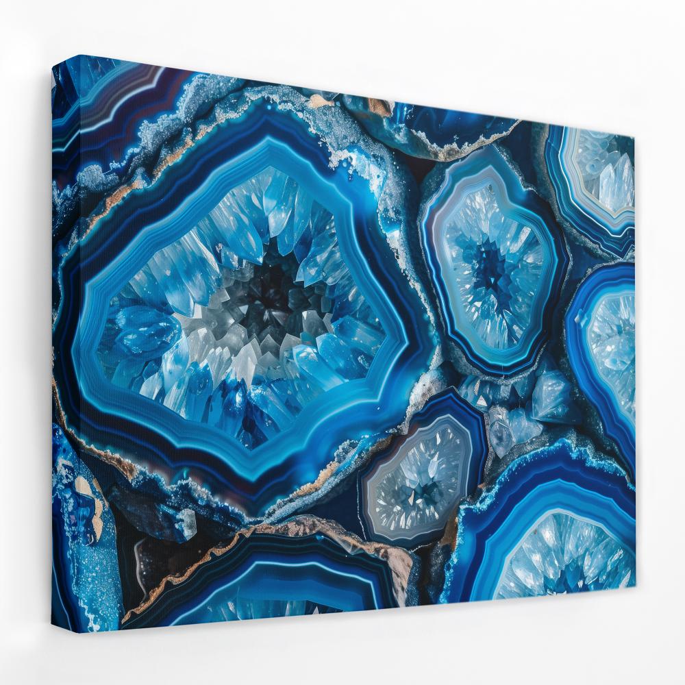 Blue Crystal Geode - Luxury Wall Art