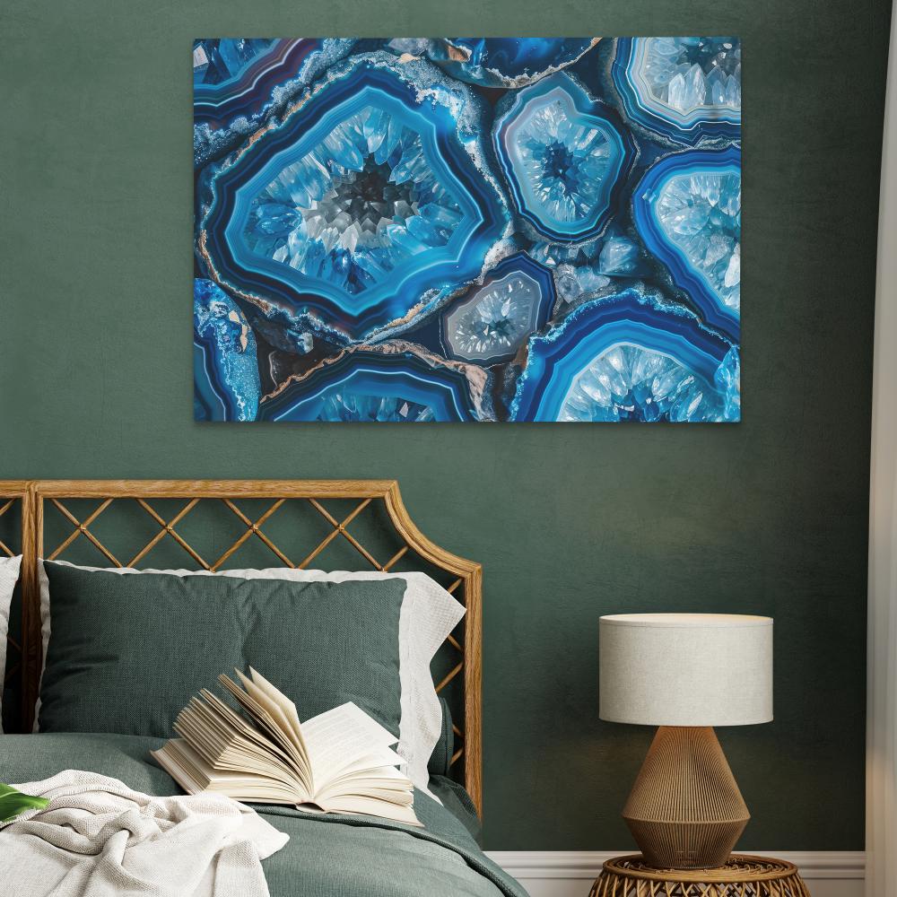 Blue Crystal Geode - Luxury Wall Art