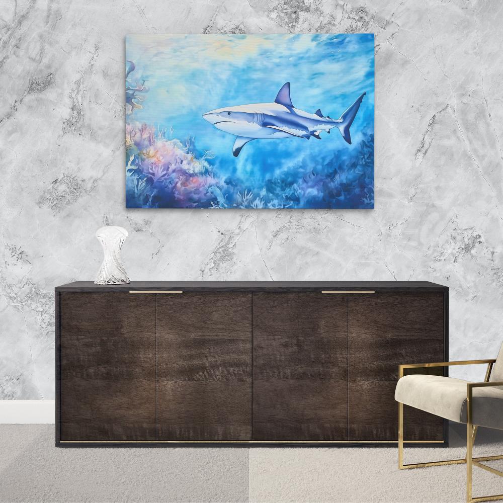 Blue Depths Predator - Luxury Wall Art