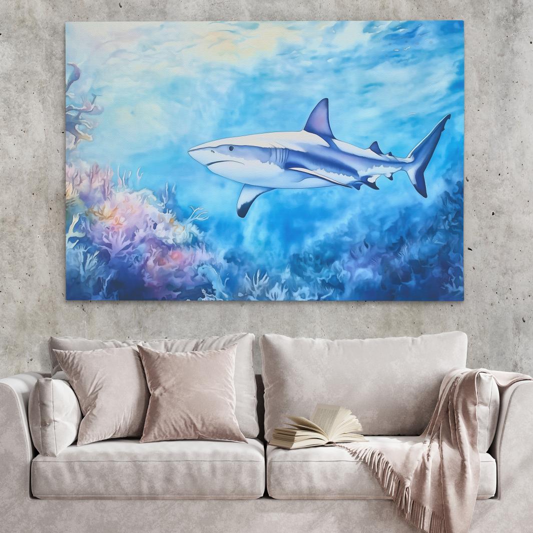 Blue Depths Predator - Luxury Wall Art