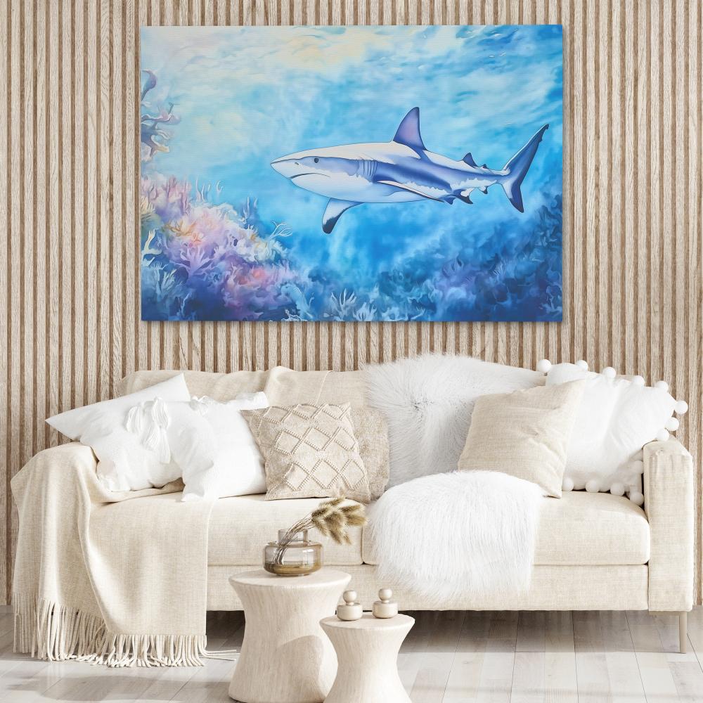 Blue Depths Predator - Luxury Wall Art
