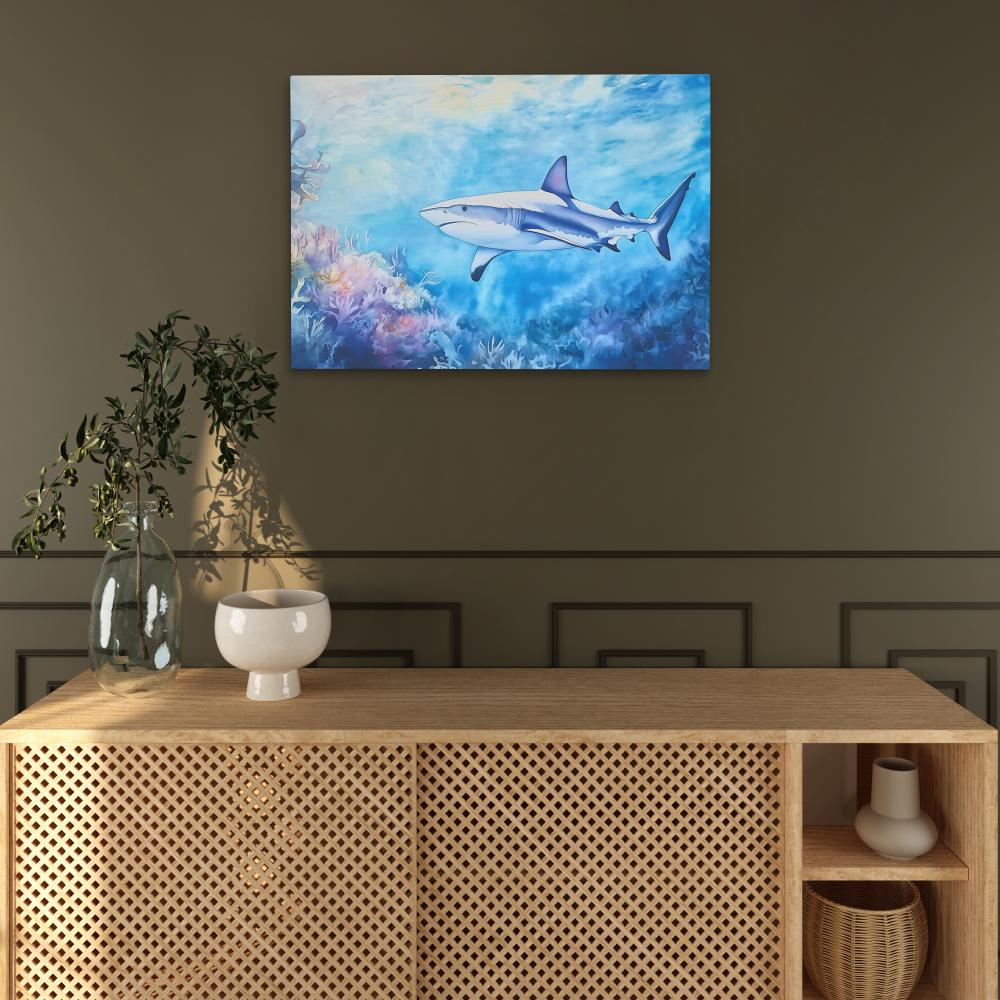 Blue Depths Predator - Luxury Wall Art