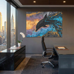 Blue Dolphin Burst — Blue Dolphin Burst Office View Land 177