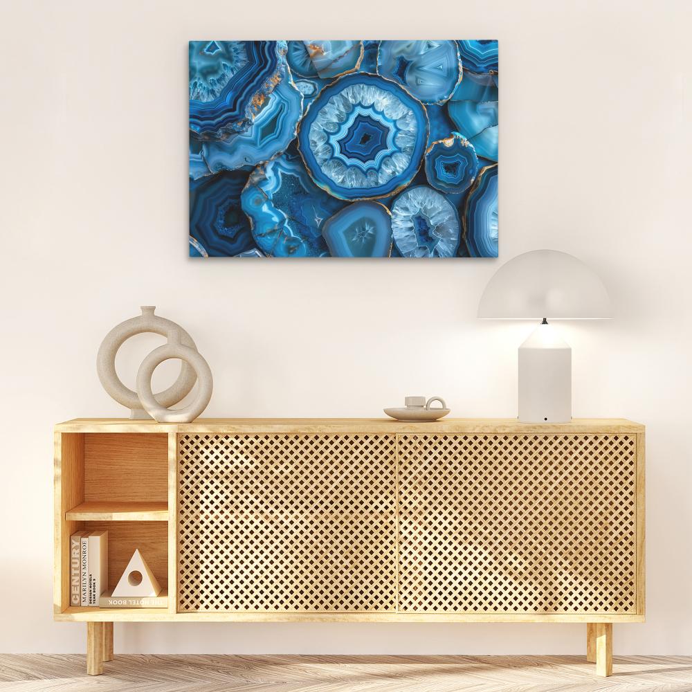 Blue Earth Crystal - Luxury Wall Art