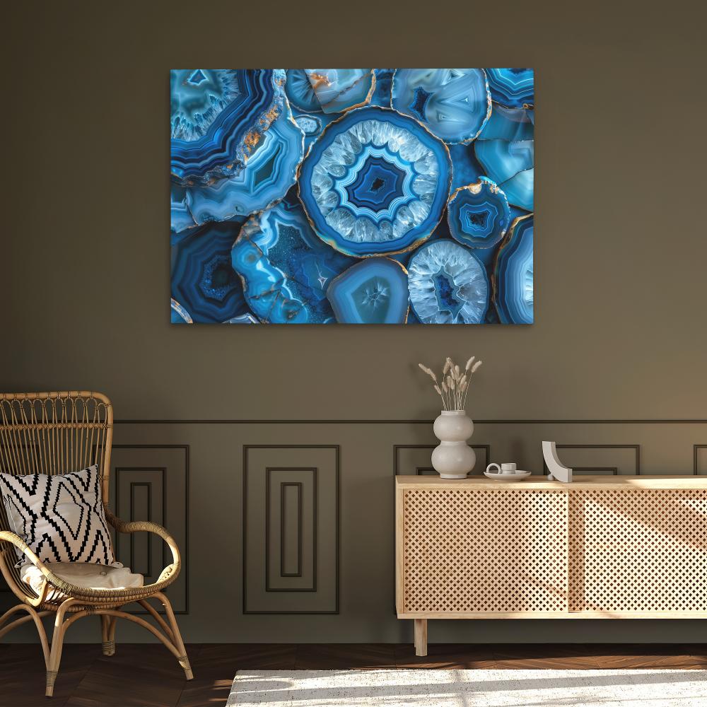 Blue Earth Crystal - Luxury Wall Art