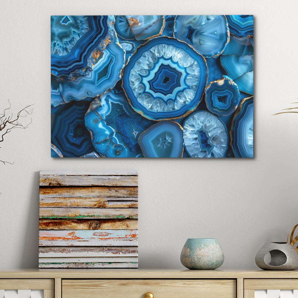 Blue Earth Crystal - Luxury Wall Art