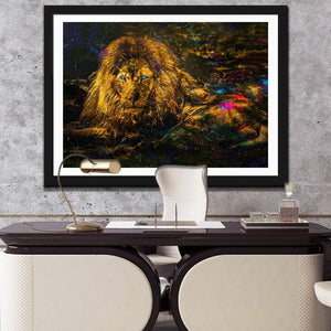 Blue Eye'd Lion Semi - gloss Print - Luxury Wall Art