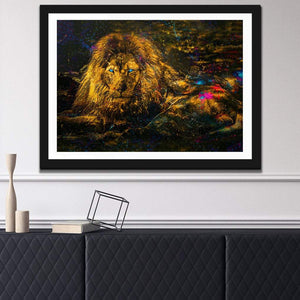 Blue Eye'd Lion Semi - gloss Print - Luxury Wall Art