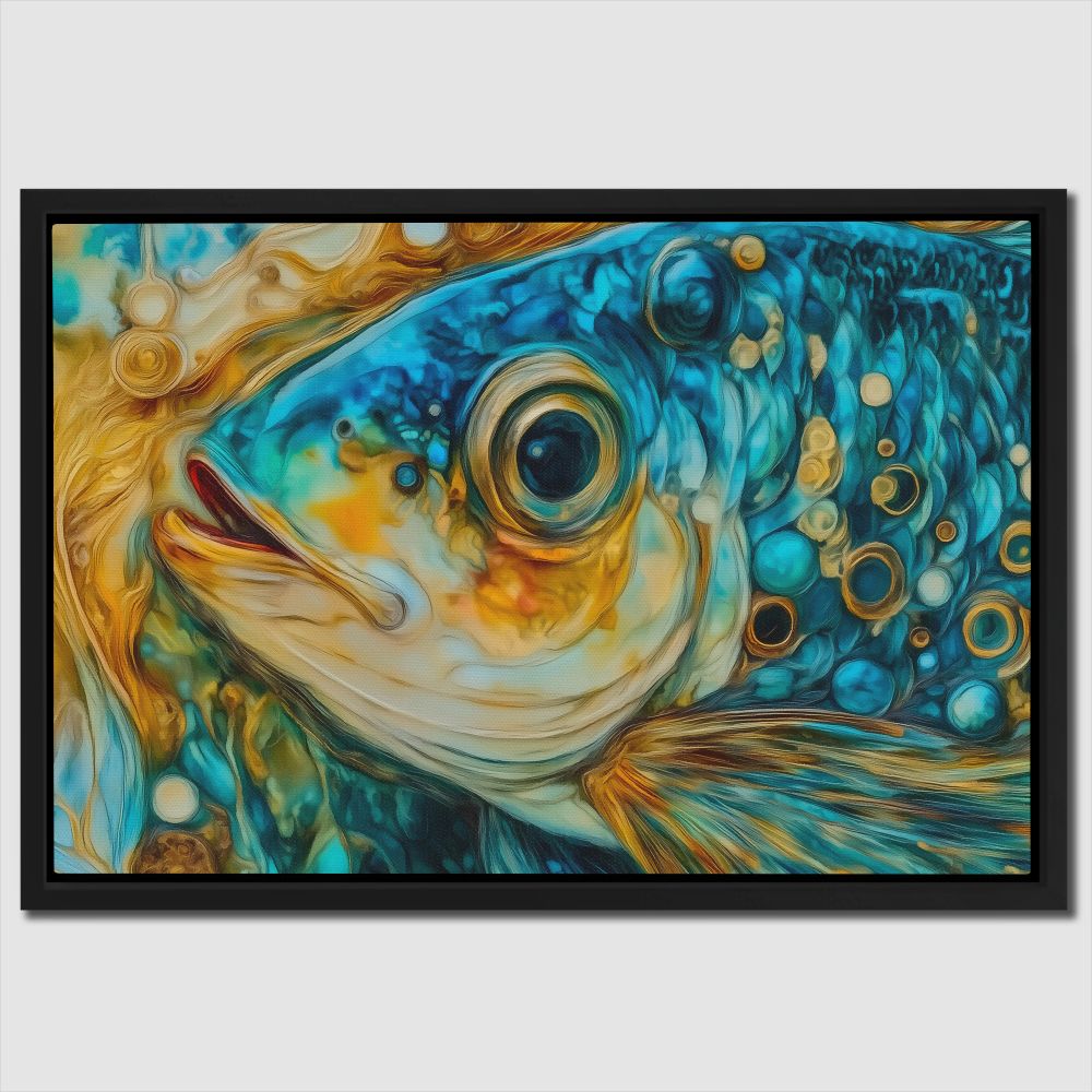 Blue Fish Scales - Luxury Wall Art