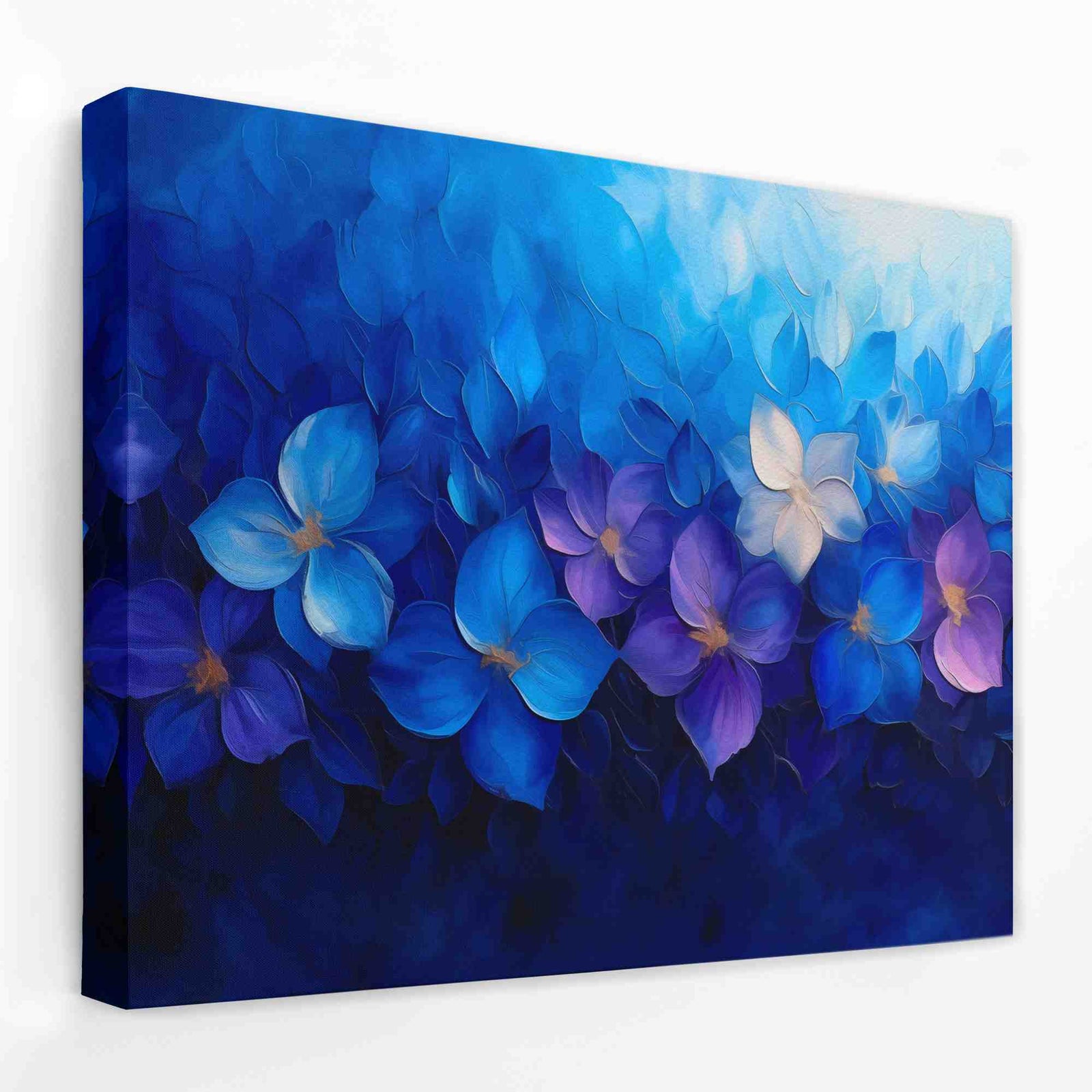 Blue Floral Arrangement - Floral Canvas Wall Art