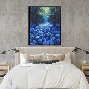 Blue Floral Forest - Luxury Wall Art