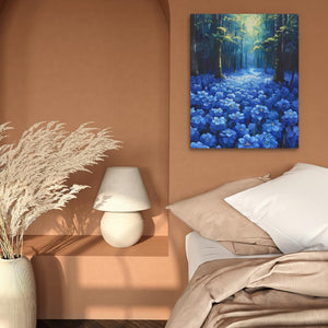 Blue Floral Forest - Luxury Wall Art