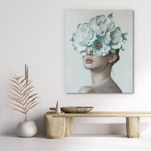 Blue Flower Lady - Luxury Wall Art