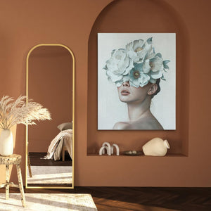 Blue Flower Lady - Luxury Wall Art