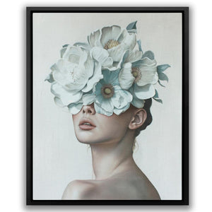 Blue Flower Lady - Luxury Wall Art