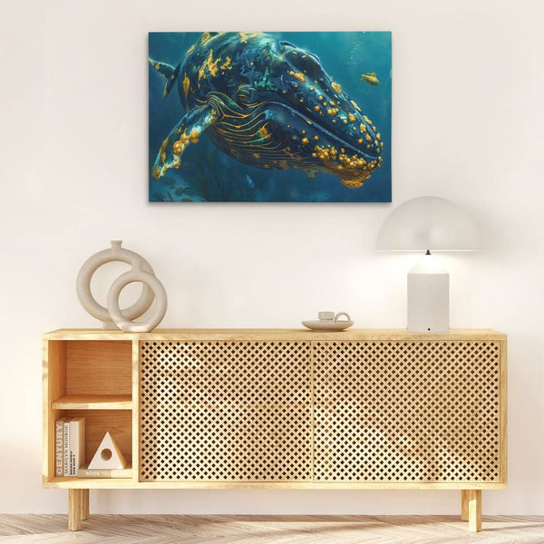 Blue Giant of the Sea in a room