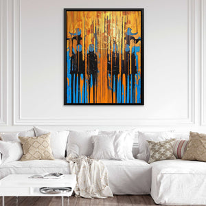 Blue - Gold Symphony - Luxury Wall Art