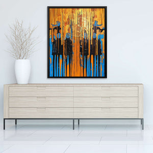 Blue - Gold Symphony - Luxury Wall Art