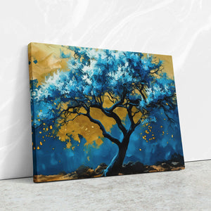 Blue Gold Tree - Luxury Wall Art