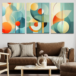 Blue Green Pastels (3) Set - Luxury Wall Art