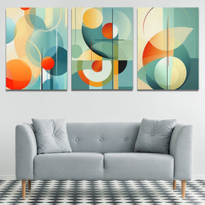 Blue Green Pastels (3) Set - Luxury Wall Art