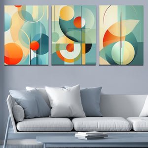 Blue Green Pastels (3) Set - Luxury Wall Art