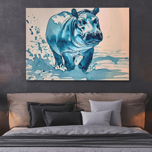 Blue Hippo - Luxury Wall Art