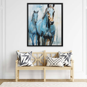 Blue Horses - Luxury Wall Art