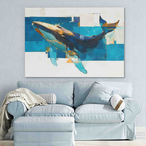 Blue Humpback Whale - Luxury Wall Art