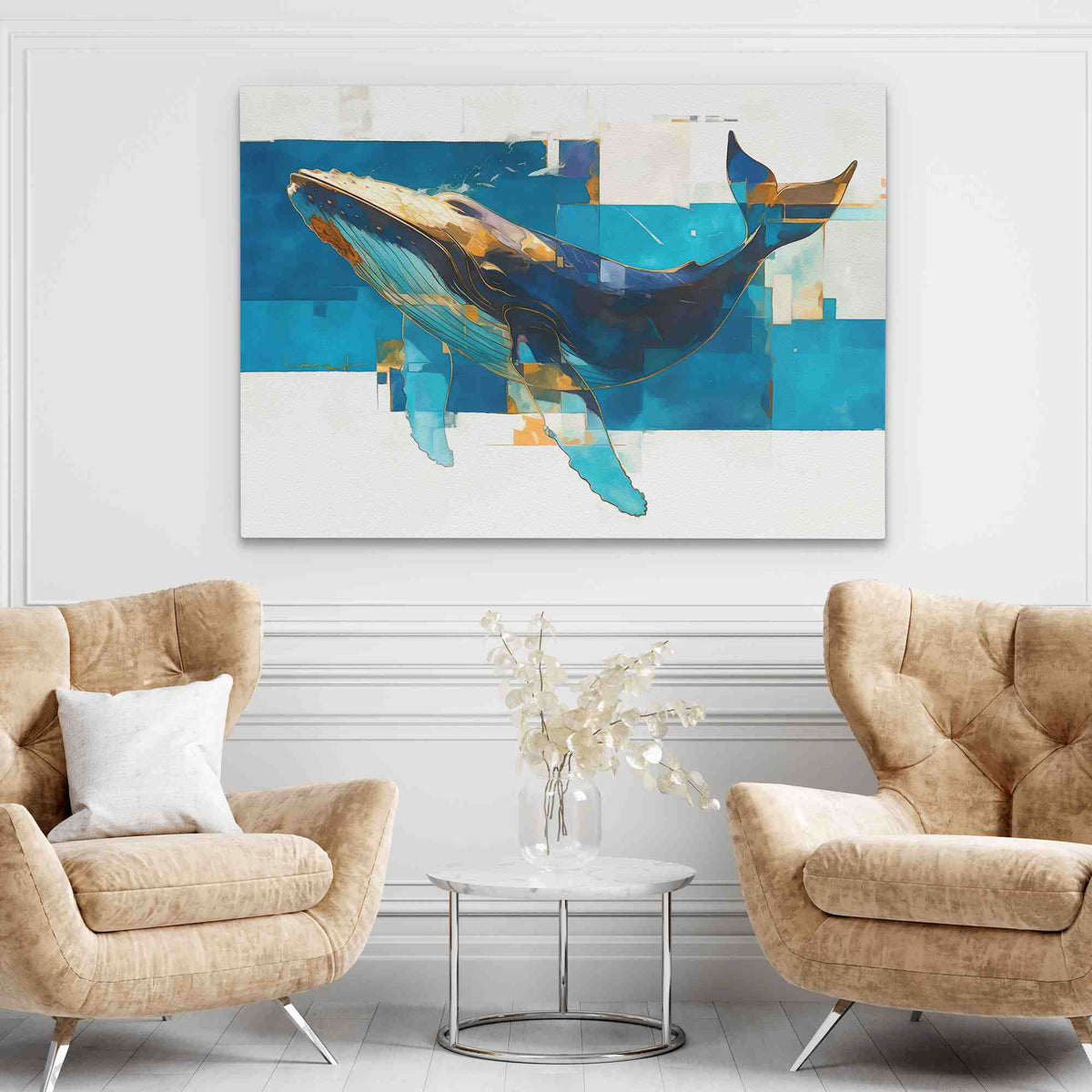 Blue Humpback Whale - Luxury Wall Art
