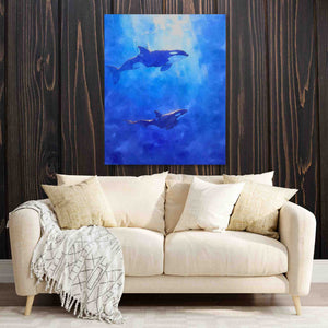 Blue Orcas - Luxury Wall Art