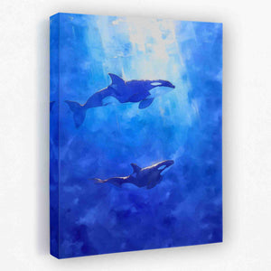 Blue Orcas - Luxury Wall Art